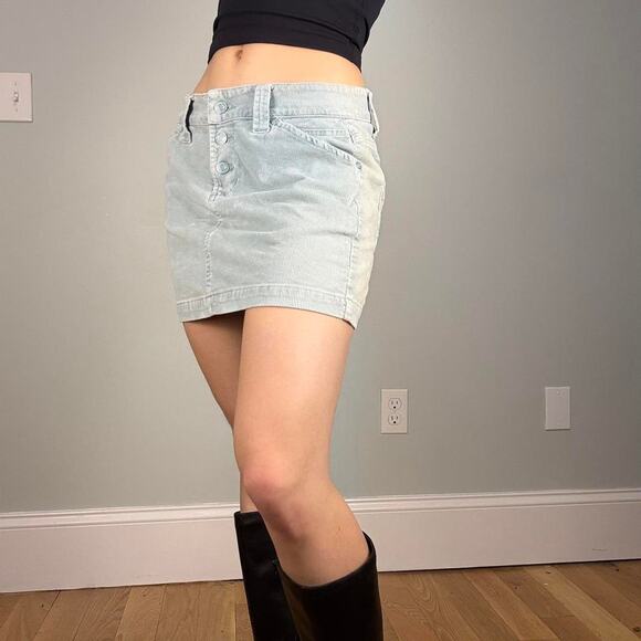 Light blue corderoy pastel with button up fly low rise Y2K - from no boundaries - Picture 5 of 8